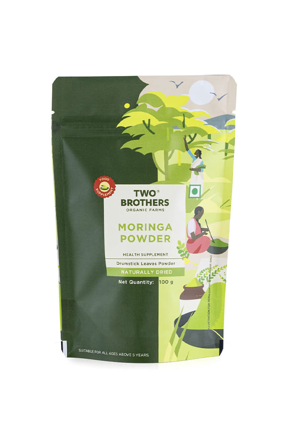 Two Brothers Natural Dried Moringa Powder(Pouch)