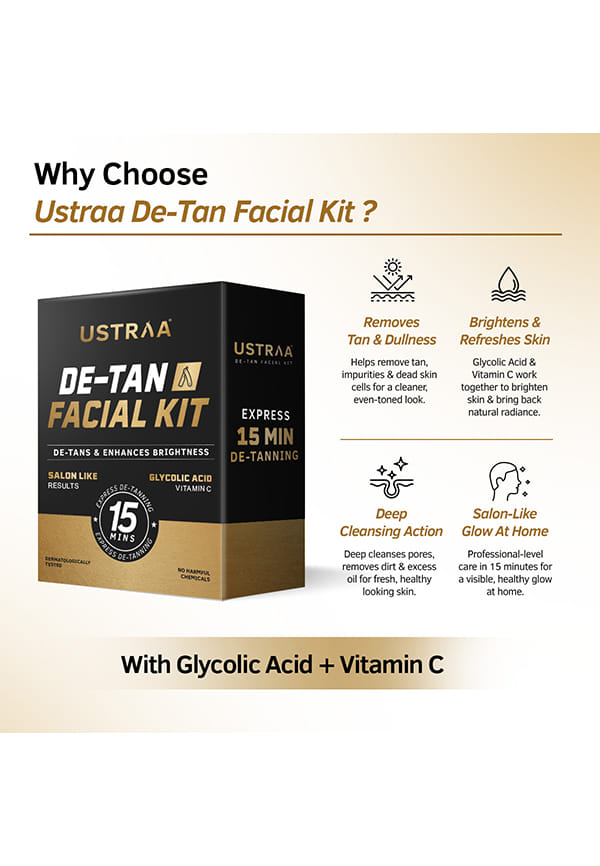 De-Tan Facial Kit for Men with Glycolic Acid & Vitamin C – thumbnail 3