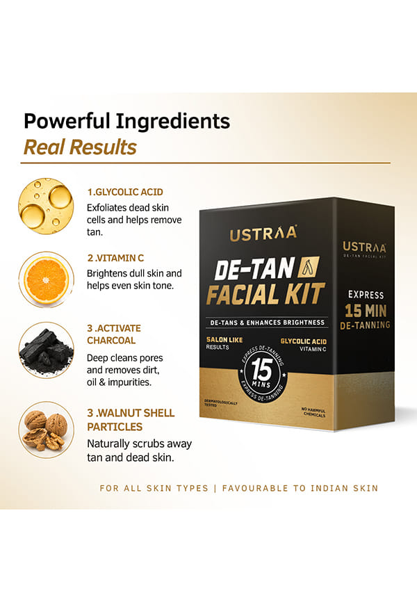 De-Tan Facial Kit for Men with Glycolic Acid & Vitamin C – thumbnail 5