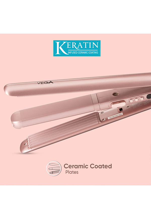 Flair 2-in-1 Hair Styler (Straightener & Crimper) with Keratin Ceramic Plates & 5 Temp Settings – thumbnail 4