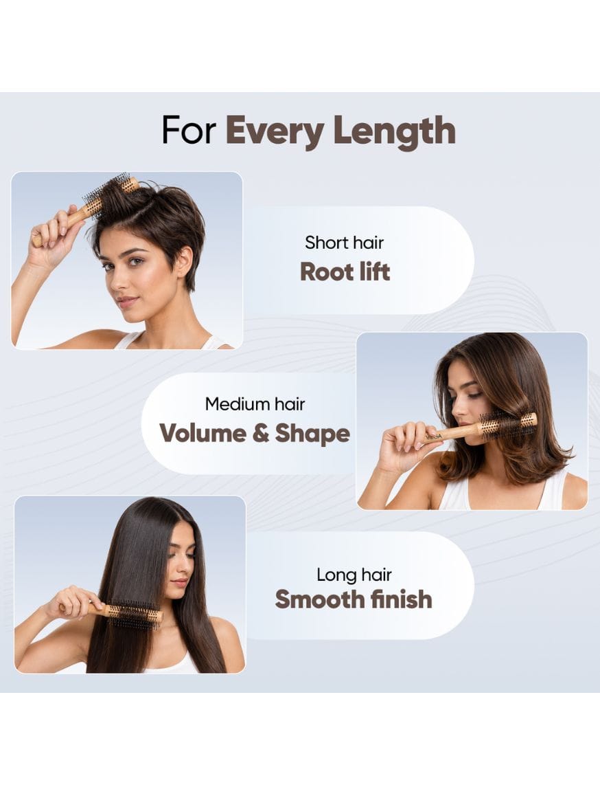 Wooden Round Hair Brush – thumbnail 5