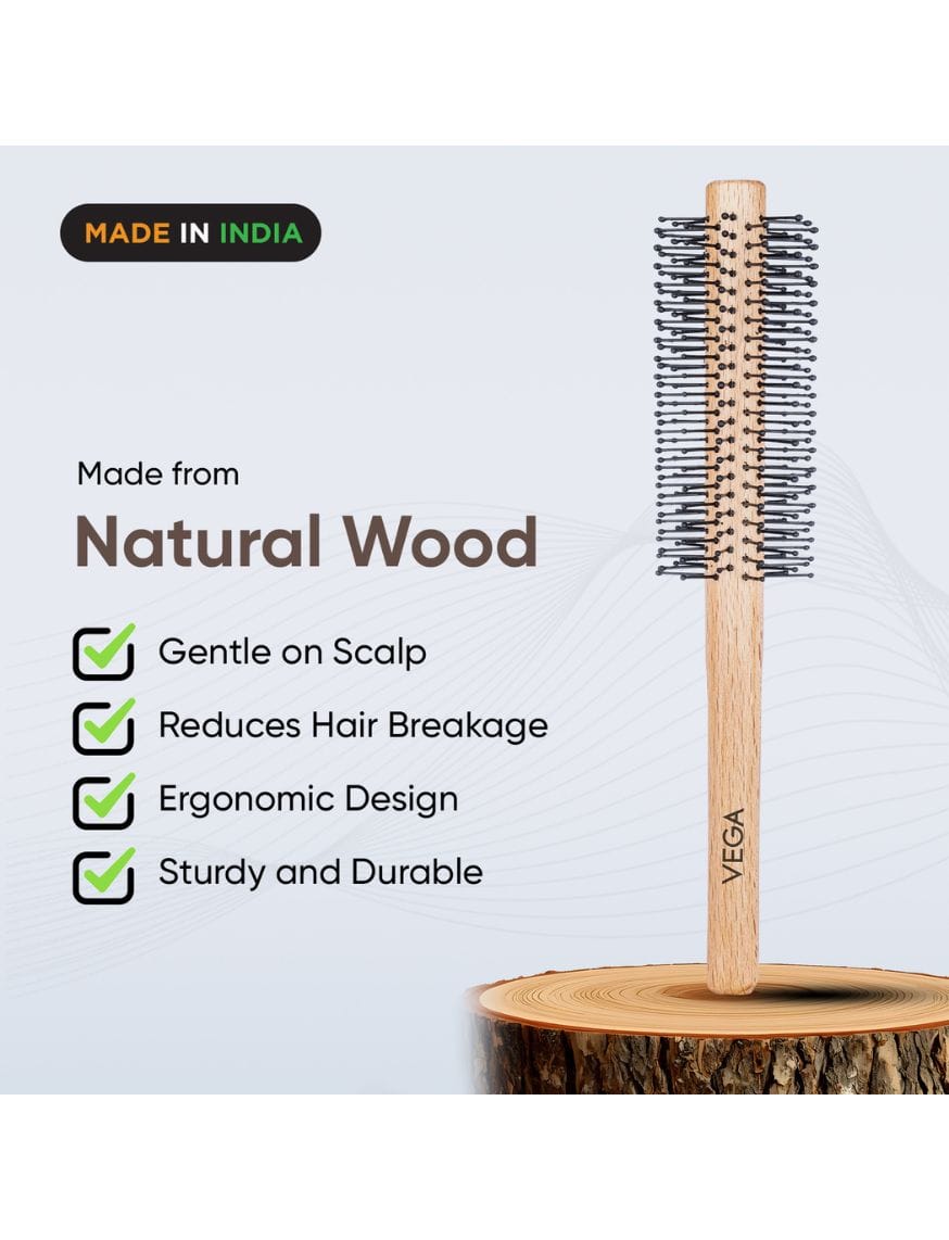 Wooden Round Hair Brush – thumbnail 6