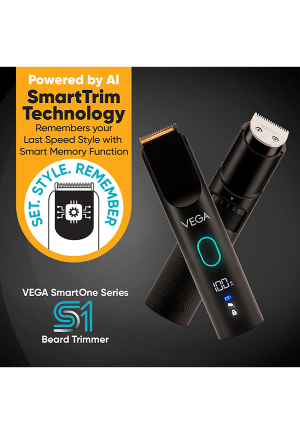 SmartOne S1 Beard Trimmer with AI SmartTrim, Titanium Blade, Digital Display, 120min Runtime, USB-C, IPX7 Waterproof & 40 Length Settings, 3 Speed Mode – thumbnail 3