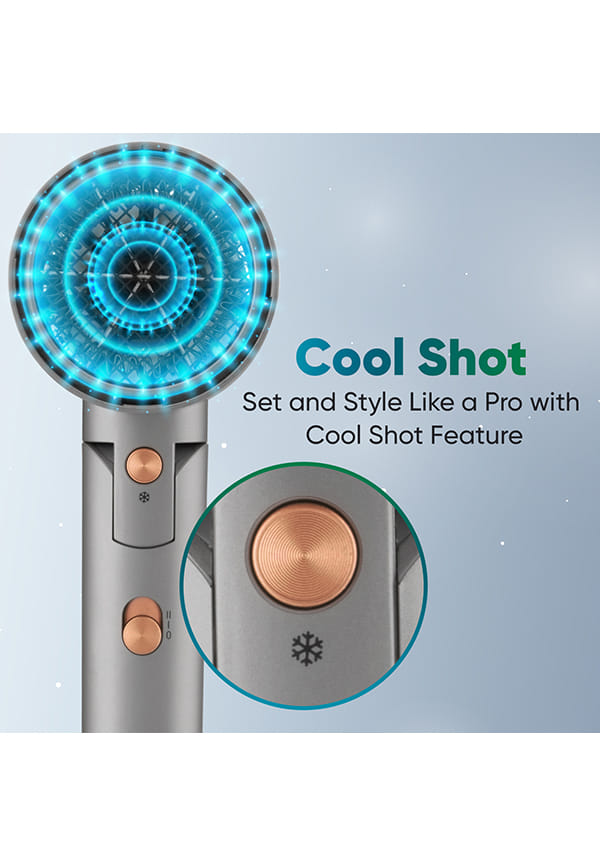 Ionic 1200-1400W Hair Dryer with Ionic Tech & Cool Shot, 2 Heat/Speed, Foldable – thumbnail 5