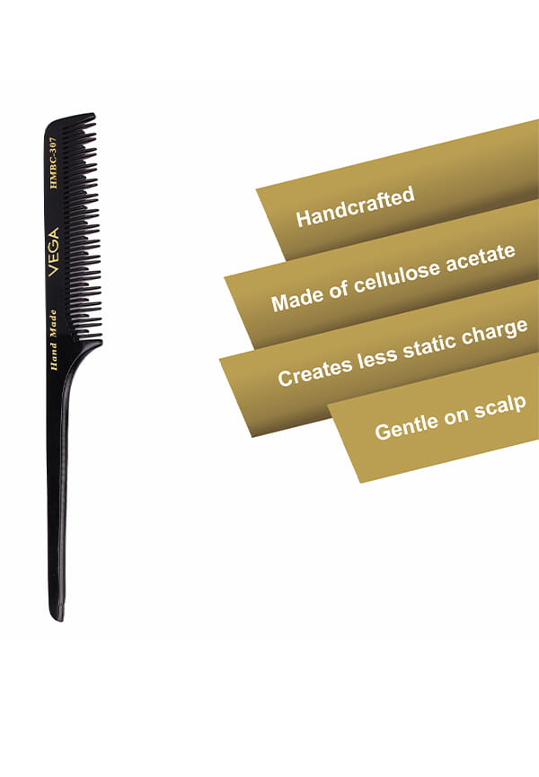 Handmade Hair Combfor Men and Women, Black, (HMBC-307) – thumbnail 4