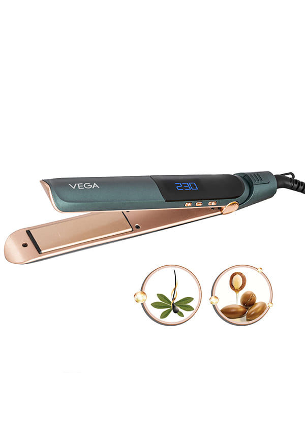 Diva-Glam Hair Straightener with Keratin & Argan Oil Ceramic Plates, Quick Heat-up Diva-Glam Hair Straightener with Keratin & Argan Oil Ceramic Plates, Quick Heat-up