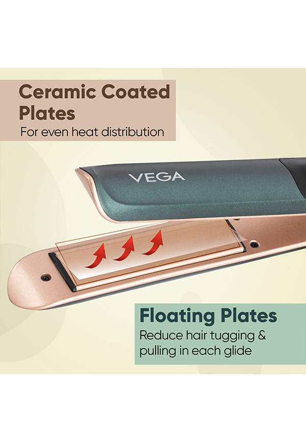 Diva-Glam Hair Straightener with Keratin & Argan Oil Ceramic Plates, Quick Heat-up – thumbnail 5