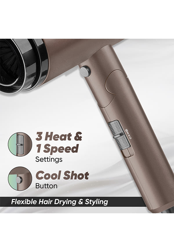 Dry-Up 2000W Hair Dryer with 3 Heat/1 Speed & Cool Shot, Foldable – thumbnail 3