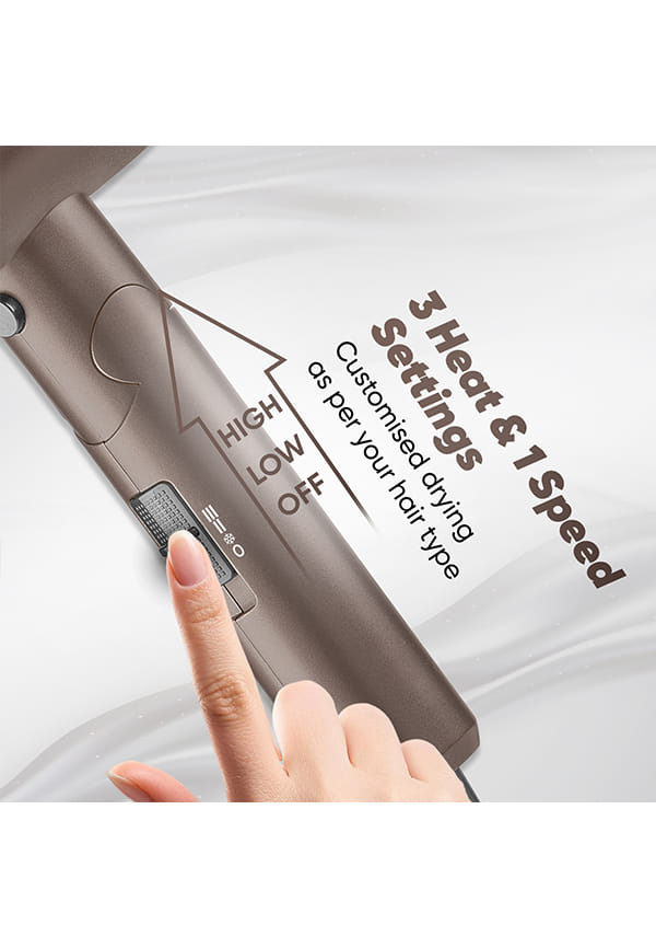 Dry-Up 2000W Hair Dryer with 3 Heat/1 Speed & Cool Shot, Foldable – thumbnail 4