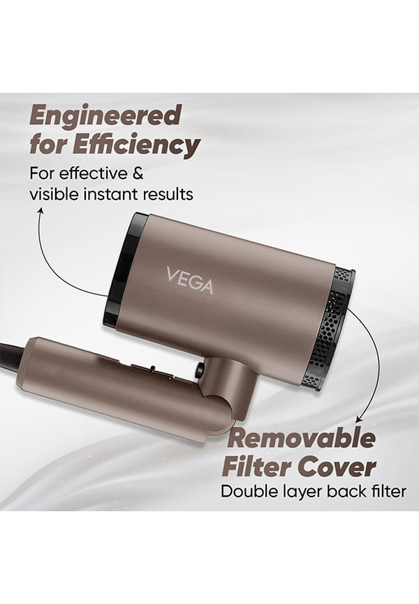 Dry-Up 2000W Hair Dryer with 3 Heat/1 Speed & Cool Shot, Foldable – thumbnail 5