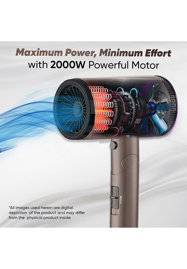 Dry-Up 2000W Hair Dryer with 3 Heat/1 Speed & Cool Shot, Foldable – thumbnail 6