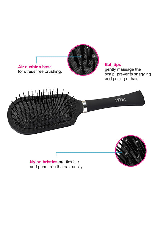 Cushioned Hair Brushfor Men & Women, All Hair Types (E5-CB) – thumbnail 4