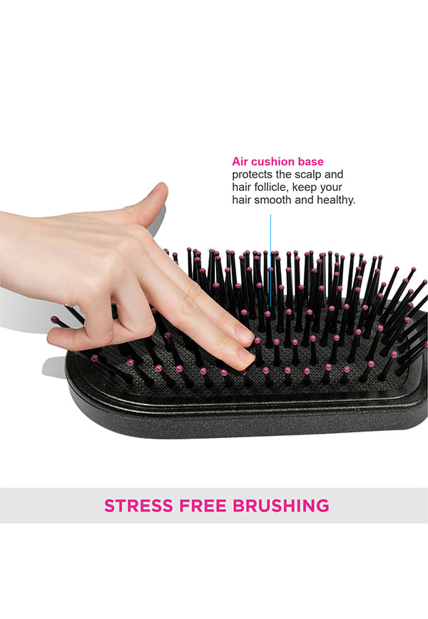Vega Cushioned Hair Brush (India's No.1* Hair Brush Brand) with Cleaning Comb for Men and Women (E18-CB) – thumbnail 5