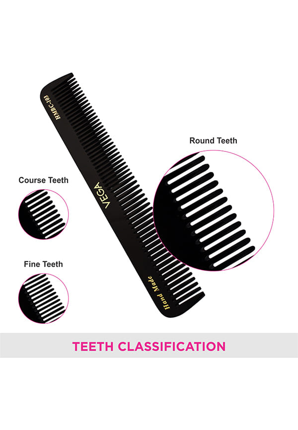 Dressing Hair Comb for Men and Women Handmade,Black (HMBC-103) – thumbnail 4