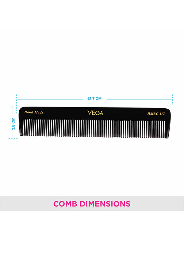 Dressing Hair Comb,Blackfor Men and Women, Handmade, (HMBC-117) – thumbnail 2