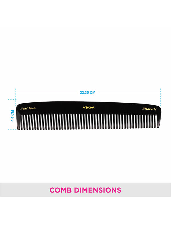 Dressing Hair Comb,Handmadefor Men and Women, Black(HMBC-124) – thumbnail 2