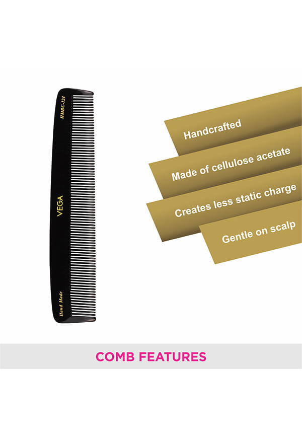 Dressing Hair Comb,Handmadefor Men and Women, Black(HMBC-124) – thumbnail 3
