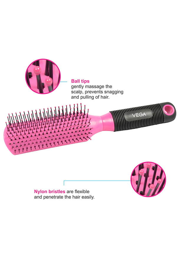 Flat Hair Brush (India's No. 1* Hair Brush Brand) for Men & Women (R11-FB) – thumbnail 4