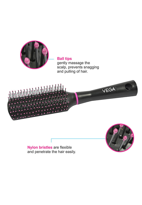 Flat Hair Brush (India's No. 1* Hair Brush Brand) for Men & Women (R16-FB) – thumbnail 4