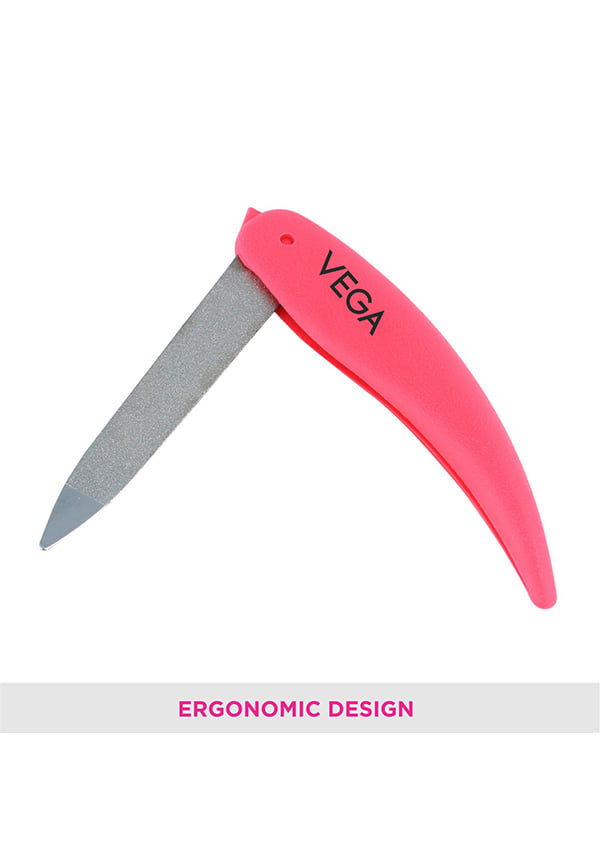 Vega Portable and Foldable Nail File for Quality Manicure (Pink), (FNF-01) – thumbnail 4