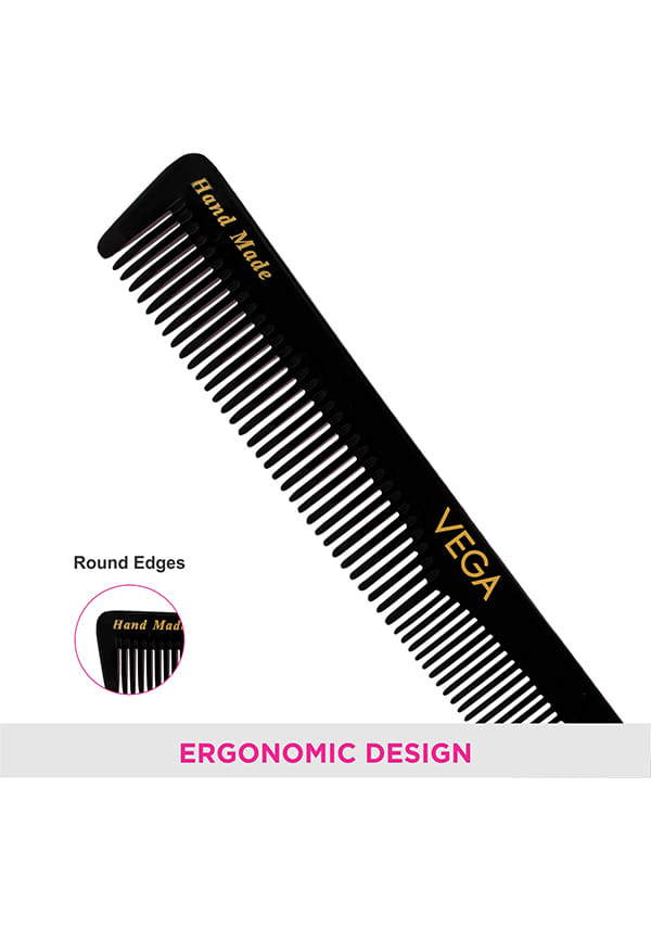 General Grooming Hair Combfor Men and Women, Black, Handmade, (HMBC-110) – thumbnail 5