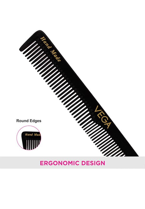 General Grooming Hair Combfor Men and Women Black, Handmade, (HMBC-111) – thumbnail 5