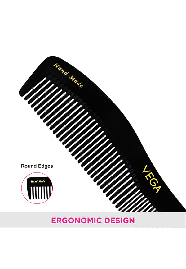 Graduated Dressing Hair Combfor Men and Women Black,Handmade, (HMBC-115) – thumbnail 5