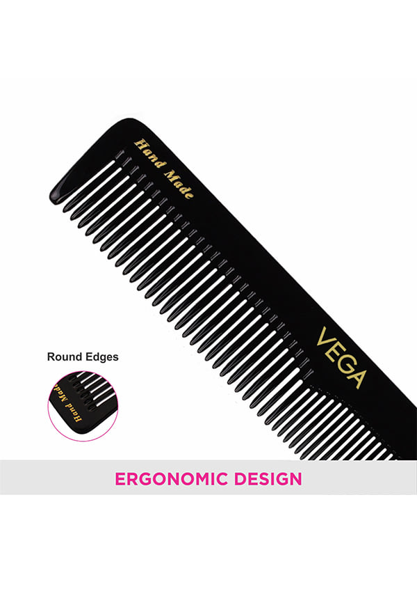 Graduated Dressing Hair Combfor Men and Women, Black,Handmade, (HMBC-118) – thumbnail 4
