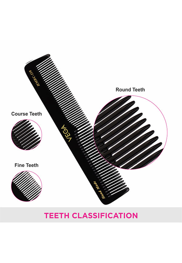 Graduated Dressing Hair Combfor Men and Women, Black,Handmade, (HMBC-118) – thumbnail 5