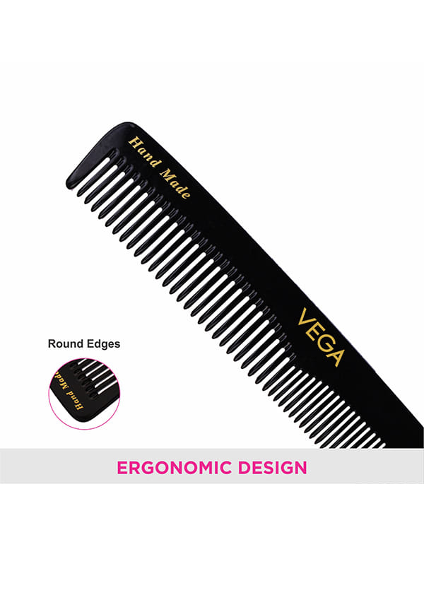 Graduated Dressing Hair Combfor Men and Women, Black, Handmade, (HMBC-120) – thumbnail 5