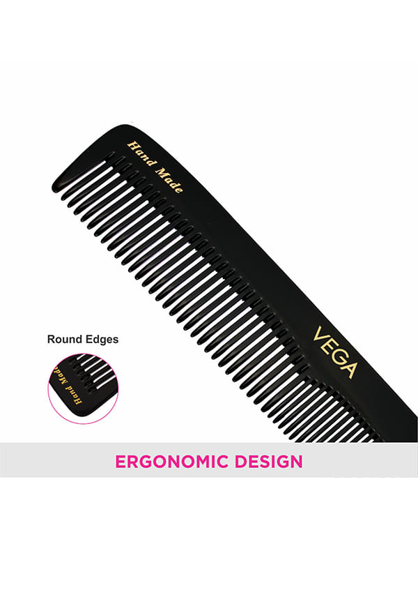 Graduated Dressing Hair Combfor Men and Women, Black, Handmade, (HMBC-122) – thumbnail 5