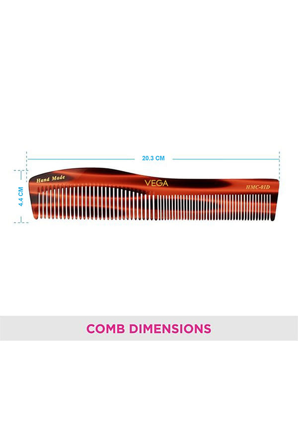 Vega Handcrafted Graduated Dressing Hair Comb (HMC-01D) – thumbnail 2