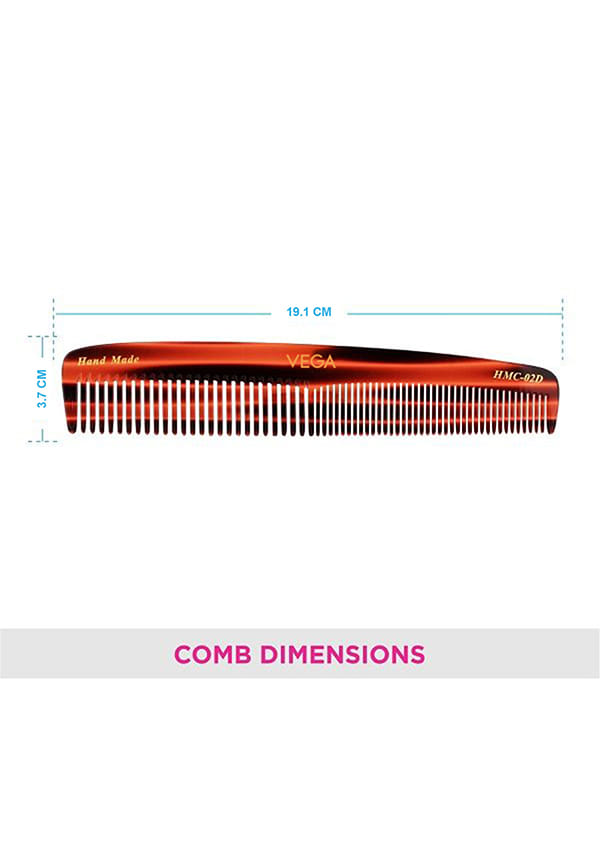 Vega Handcrafted Graduated Dressing Hair Comb (HMC-02D) – thumbnail 2