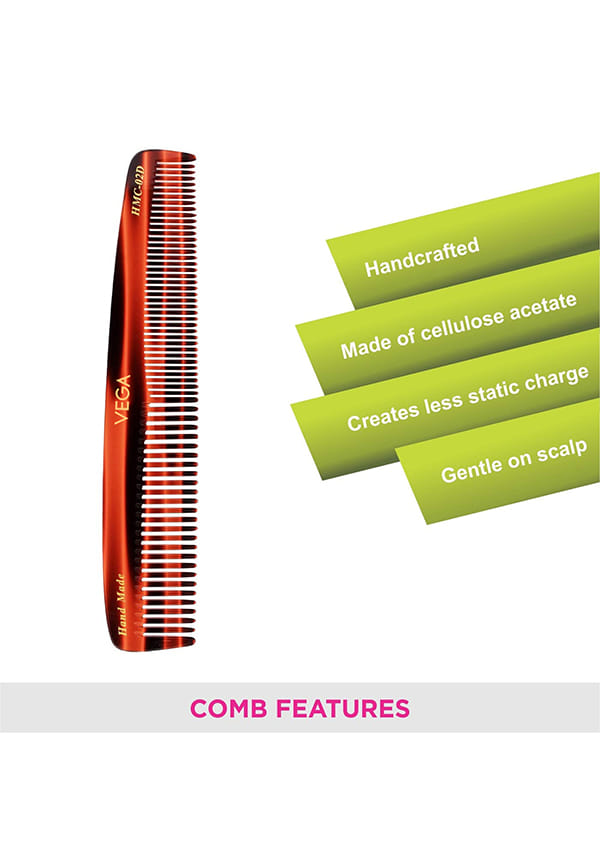 Vega Handcrafted Graduated Dressing Hair Comb (HMC-02D) – thumbnail 3