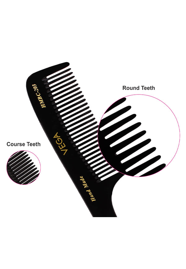 Grooming Hair Comb,Handmadefor Men and Women,Black, (HMBC-203) – thumbnail 5