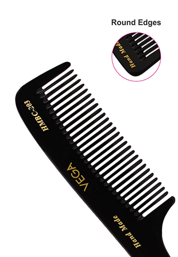 Grooming Hair Comb,Handmadefor Men and Women,Black, (HMBC-203) – thumbnail 6