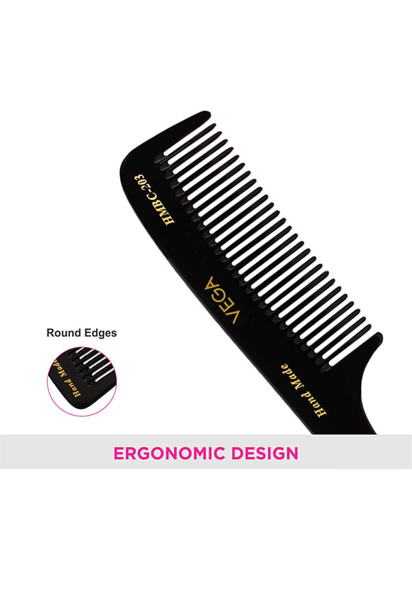Grooming Hair Comb,Handmadefor Men and Women,Black, (HMBC-203) – thumbnail 5