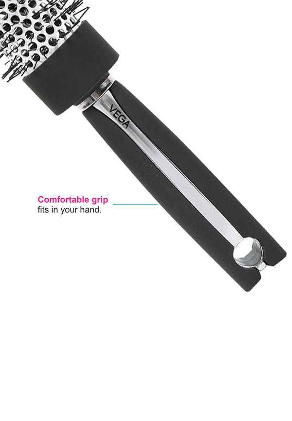 Hot Curl Hair Brushfor Add Shine & Volume, Blow Drying, Perfect for Hair Styling Curling, Straightening, Big (E16-PRB) – thumbnail 7