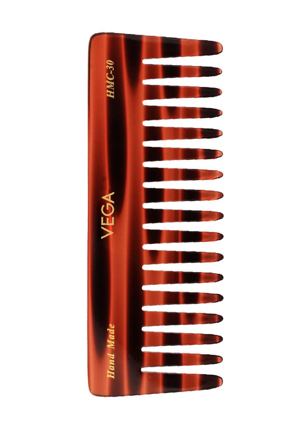 Vega Handcrafted Large Shampoo Hair Comb made with Cellulose Acetate (HMC-30) Vega Handcrafted Large Shampoo Hair Comb made with Cellulose Acetate (HMC-30)