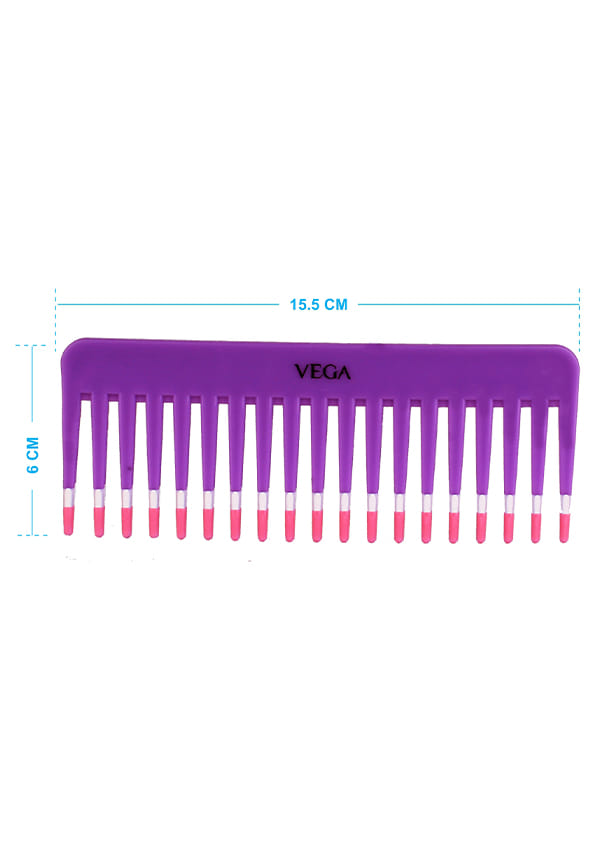 Lilac Shampoo Combfor Detangling Hair, Purple (1268) – thumbnail 3