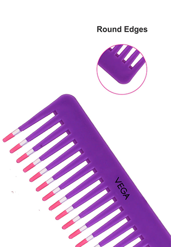 Lilac Shampoo Combfor Detangling Hair, Purple (1268) – thumbnail 6