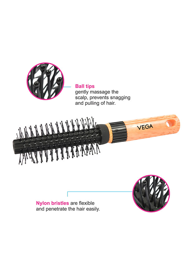 Mini Round Hair Brushfor Adding Curls, Volume & Waves In Hairs| Men and Women| All Hair Types (R5-RB) – thumbnail 4