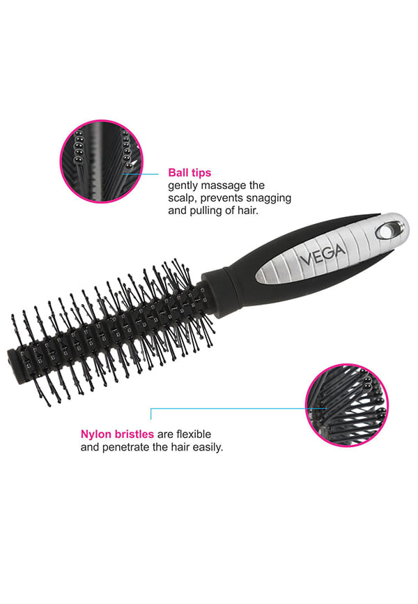 Mini Round Hair Brushfor Adding Curls, Volume & Waves In Hairs| Men and Women| All Hair Types (R7-RB) – thumbnail 4