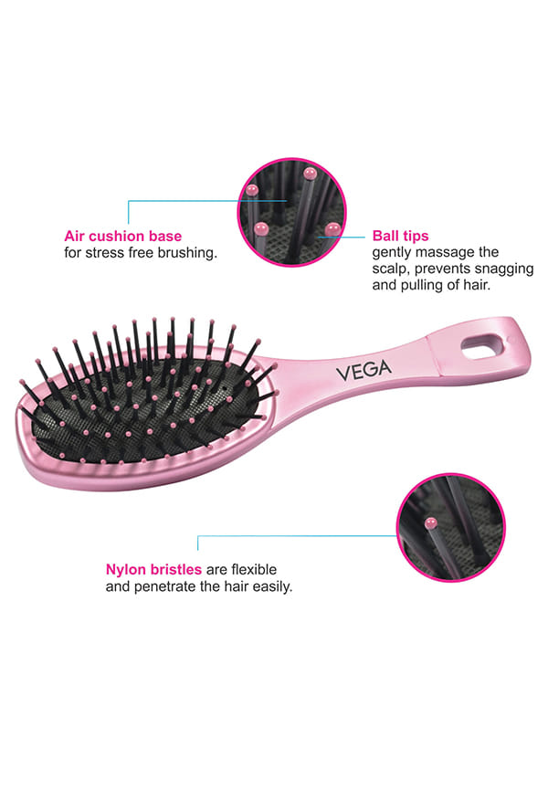 Mini Flat Hair Brush (India's No. 1* Hair Brush Brand) for Men & Women (R1-MB) – thumbnail 4