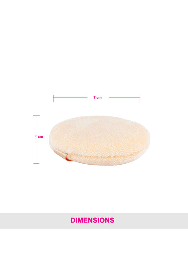 Vega Powder Puff Makeup Cotton Applicator & Foundation Blender, Off White, (PP-75) – thumbnail 2