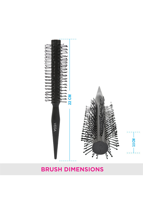 Vega Professional Curling Hair Brush (India's No.1* Hair Brush Brand) for Adding Curls, Volume & Waves In Hairs| Men and Women| Color May Vary (E2-PR) – thumbnail 2