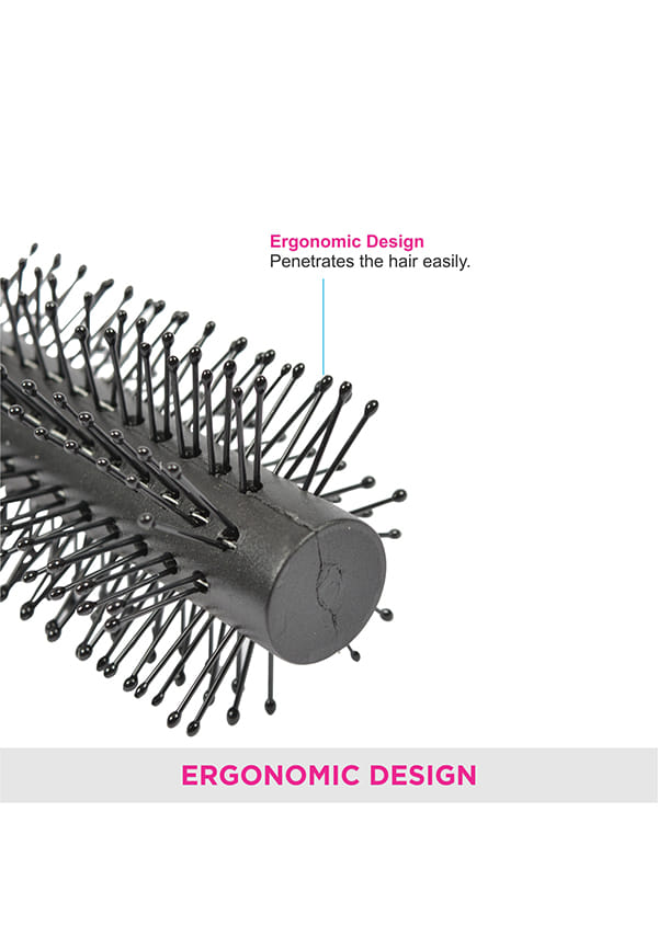 Vega Professional Curling Hair Brush (India's No.1* Hair Brush Brand) for Adding Curls, Volume & Waves In Hairs| Men and Women| Color May Vary (E2-PR) – thumbnail 5