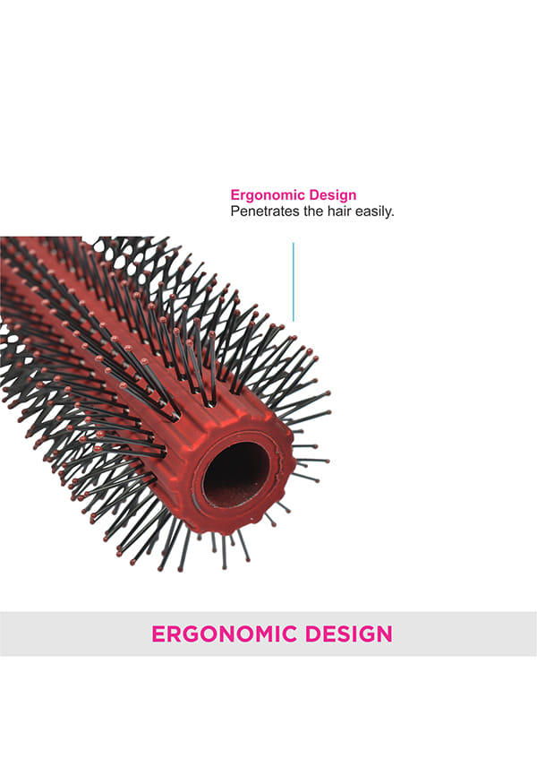 Vega Round Hair Brush (India's No.1* Hair Brush Brand) for Adding Curls, Volume & Waves In Hairs| Men and Women| All Hair Types, Color May Vary, (E11-RB) – thumbnail 5