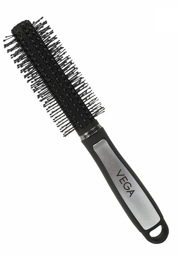 Vega Round Hair Brush (India's No.1* Hair Brush Brand) for Adding Curls, Volume & Waves In Hairs| Men and Women| All Hair Types Color May Vary, (E14-RB)