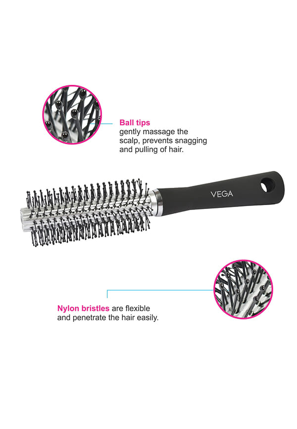Round Hair Brushfor Adding Curls, Volume & Waves In Hairs| Men and Women| All Hair Types (R10-RB) – thumbnail 4